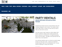 Tablet Screenshot of meredithpartyrentals.com